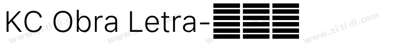 KC Obra Letra字体转换